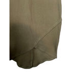 EXPRESS Green Ribbed Midi Dress Women’s Size S Short Sleeve with Front V Hem Photo 2