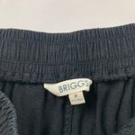 Briggs New York Briggs Black Linen Blend Wide Leg Pull On Lounge Pant M Photo 3