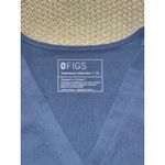 FIGS Women's Technical Collection Scrub Top Teal Short Sleeve Button Up Sz XL Photo 3