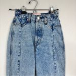 Revice Denim Revice Blue Acid Wash Straight Leg Jeans Womens 24 High Rise Button Fly Casual Photo 1