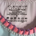 Platinum swimwear inspired by Solange Ferrarini top sz D Blue Photo 2