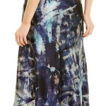 Johnny Was silk tie dye Asymmetrical skirt in hues of blue size L NWT Photo 1
