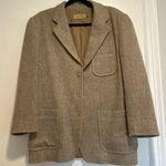 Calvin Klein VTG 90s/ Y2K Small Exposed Beige Stitch Wool Blazer. Button Lined. Photo 0