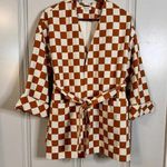 Madewell  Brown and White Checkered Jacket Photo 0