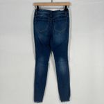 Almost Famous Skinny Jeans Womens 0 Blue Cotton Mid Rise Distressed Frayed Hem Photo 5