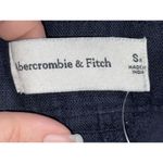 Abercrombie & Fitch NWT  Navy Blue Linen Pocket Cargo Pants Wide Leg Pants Size S Photo 3