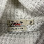 Faherty Echo Thermal Mock Neck Pullover Top Womens Large Ivory Organic Cotton White Photo 5