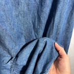 Vintage Union Label Blue Denim Midi Skirt Ruffle Cottage Prairie Boho‎ 6 Western Photo 3