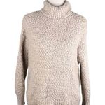 Philosophy Sweater Beige Medium Turtleneck Fuzzy Photo 6