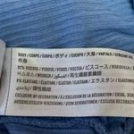 Hollister  Blue Rib Knit Short Sleeve Knot Front V-Neck Tie Wrap Crop Top Size M Photo 3