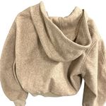 ZARA small cropped Tan Zip-Up Hoodie Photo 10