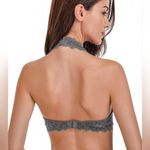 NWT Beka Boutique Gray Floral Lace Haltet Bralette (3X) Gray Photo 1