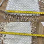 Vintage Beaded Drawstring Bag White Iridescent Boho Cocktail Wedding Photo 3