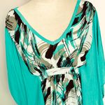 Solemi Tropical Kaftan Dress Turquoise One size Blue Photo 3