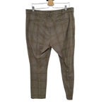 Anthropologie The Essential Slim Trouser Pants Cropped Plaid Brown Tan Size 14 Photo 8
