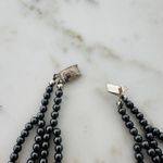 Vintage Hematite & Green Beaded Statement Necklace Gray Photo 9