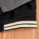 PacSun Women’s Bomber Jacket Black White Embroidered Medium Gothcore Rose Skull Photo 8