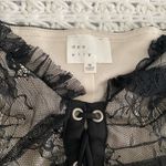 Dee Elly  Lace Corset-Front Top | Black / Beige Photo 1