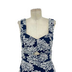 Shoshanna  Navy Blue Floral Cut-Out Sleeveless Mini‎ Dress Size 4 Photo 1