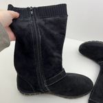 Dr. Scholls  black mid calf side zip round toe synthetic boots warm women size 8 Photo 1