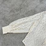 Anthropologie  La Maise Studio Lace Crochet Button Down Shirt Top in Beige S Photo 5