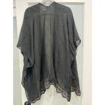 Treasure & Bond Treasure Bond Black Lace Trim Sheer Kimono Cardigan One Size Photo 9