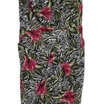Torrid Zebra Print Floral Strapless Dress Hibiscus Flower Black Pink Pockets 14 Photo 0