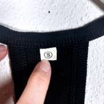 Black Ribbed Tank Top Racerback V Neck Sleeveless Casual Basic Small Photo 2