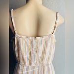 Aerie  Cotton‎ Spaghetti Strap Multi Colored Striped Midi Dress Large Photo 5