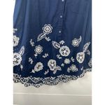 Anthropologie Anthro Moulinette Soeurs Embroidered Floral Sleeveless Blouse Scalloped Hem 0 Photo 3