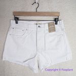 Madewell NEW  Relaxed Denim Shorts in Tile‎ White, 27 Photo 4