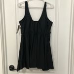 Island Escape Womens‎ Swim Tankini Top Sz 16W Black Knot Front Full Bust Support Photo 3