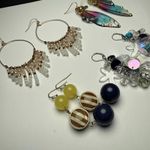 Dangle Drop Pierced Earrings Lot Of 4 Variety Mostly Bead / Beaded Photo 4