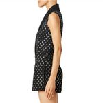 Alexis black Fred Starlight Silk-Blend Tuxedo Romper M Photo 2