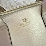 Kate Spade | Southport Avenue Lydia Pebble Leather Gray Taupe Off White Tassel Photo 7