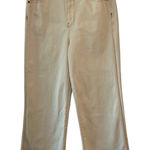 Soft Surroundings  Ultimate Denim High Rise Xtra Wide Leg  Cream Sz 14 Boho Retro Photo 0