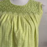 J.Crew  • Bright Light Green Smocked Tank Top Photo 2