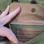 Eddie Bauer  Green Faux Suede Tote Bag Shoulder Purse‎ Photo 1