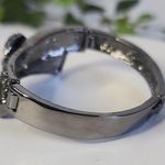Oxidized Silver Pave Smokey CZ Crystal Belt Bracelet Photo 2