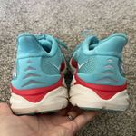 Women’s Hoka One Clifton 8 Running Shoes Size 11 Teal Blue Red Photo 5