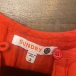 Sundry  2 Womens Medium Electric Red Boho Tunic Dress Gauzy Cotton Short Dress Photo 4