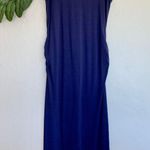 Old Navy V-Neck Navy Blue Maxi Maternity Dress S Photo 5