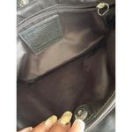 Coach Penelope Black Pebble Leather Leaf Zipper Medium Satchel Tote Bag Purse Photo 6