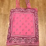 Bandanna Paisley Bohemian Festival Pink Tote Shoulder Bag Photo 2
