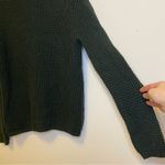 Jenni Kayne  Wool Blend Waffle Knit Turtleneck Sweater in Dark Green Sz Small Photo 5