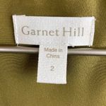 Garnet Hill Dropwaist Button-Up Dress Olive Green Floral Women's Size 2 Bohemian Photo 7