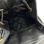 Moschino  Mini Black Nylon Leather Trim Backpack Gold-tone Logo Photo 13