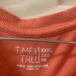 Time & Tru  Orange Ribbed Knit Short Sleeve Tee Photo 1