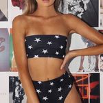 Princess Polly Star Bikini Set Black Size 8 Photo 0