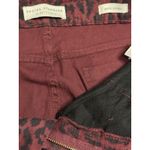 Sanctuary Social Standard  Animal Print Skinny Pants 14 Mid-Rise Burgundy Photo 6